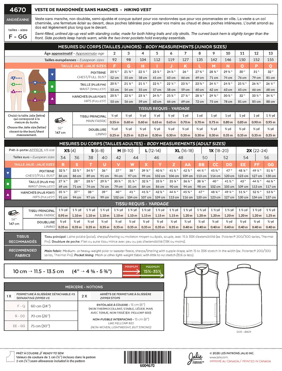 ANDRÉANNE (4670) - JALIE - Veste de randonnée
