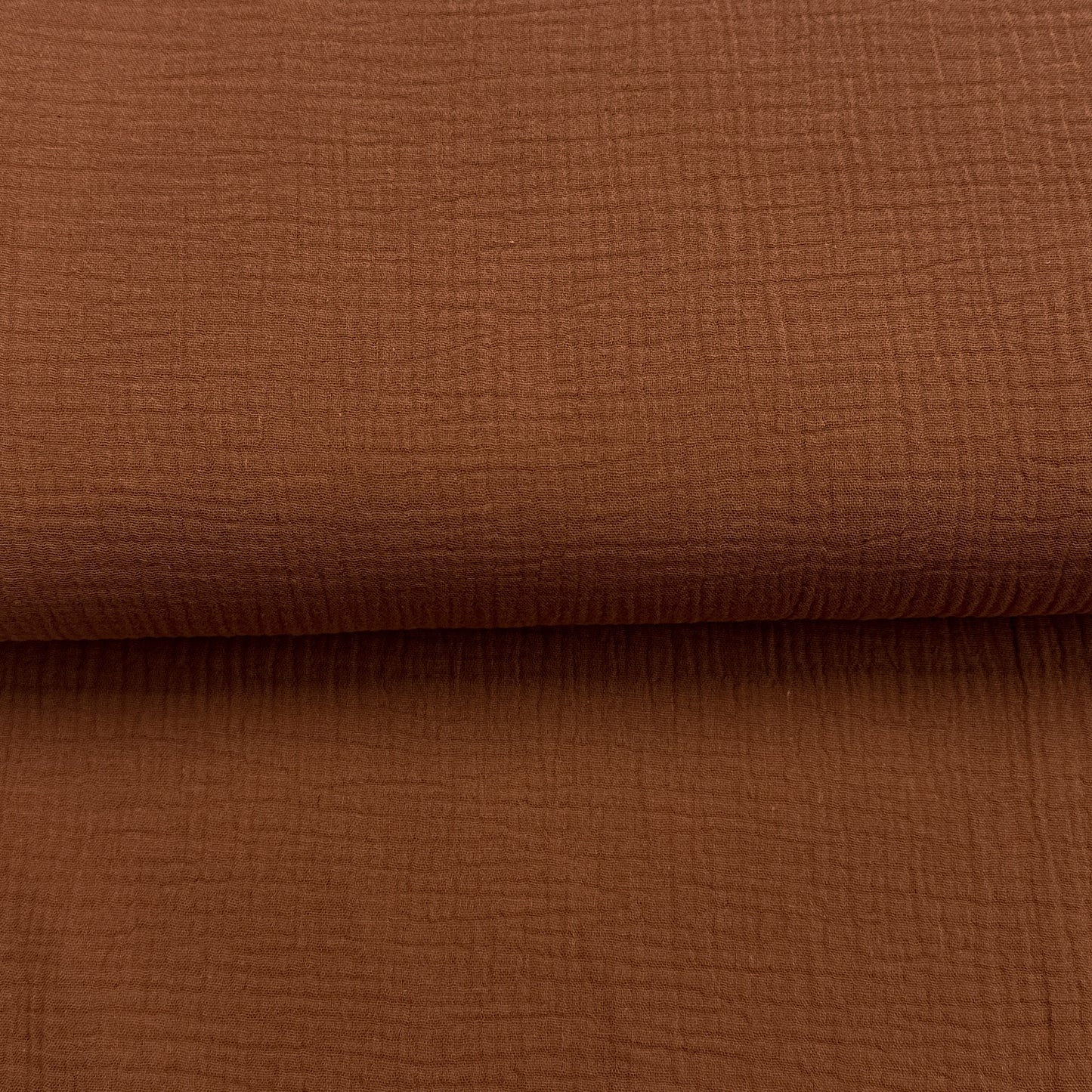 Cognac - Mousseline de coton biologique double gaze