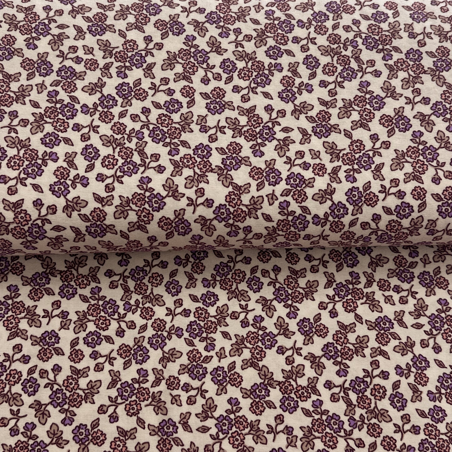 Fleurs écru - Flanelle