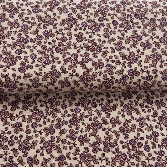 Fleurs écru - Flanelle