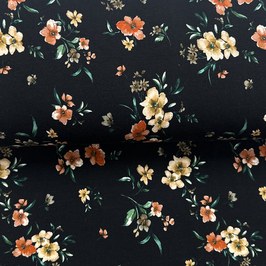 Subtiles fleurs - French Terry brossé imprimé digital