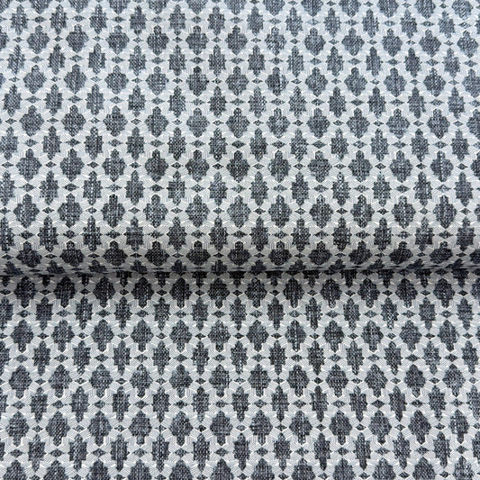 Géo Gris-bleu - Figo Fabrics - Coton courtepointe imprimé
