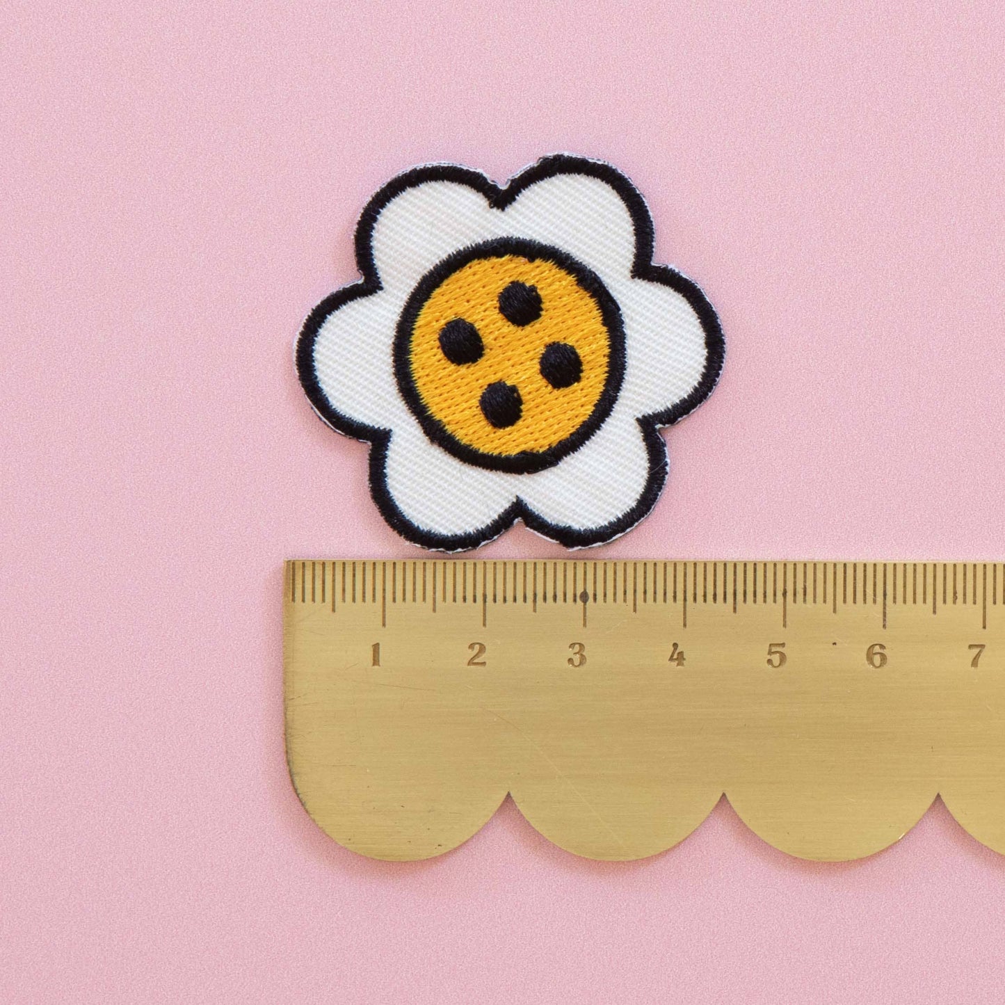 Patch thermocollant bouton marguerite