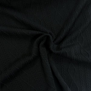 Noir - Tricot maille torsadé