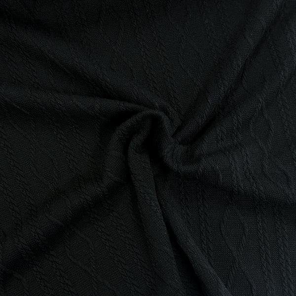 Noir - Tricot maille torsadé