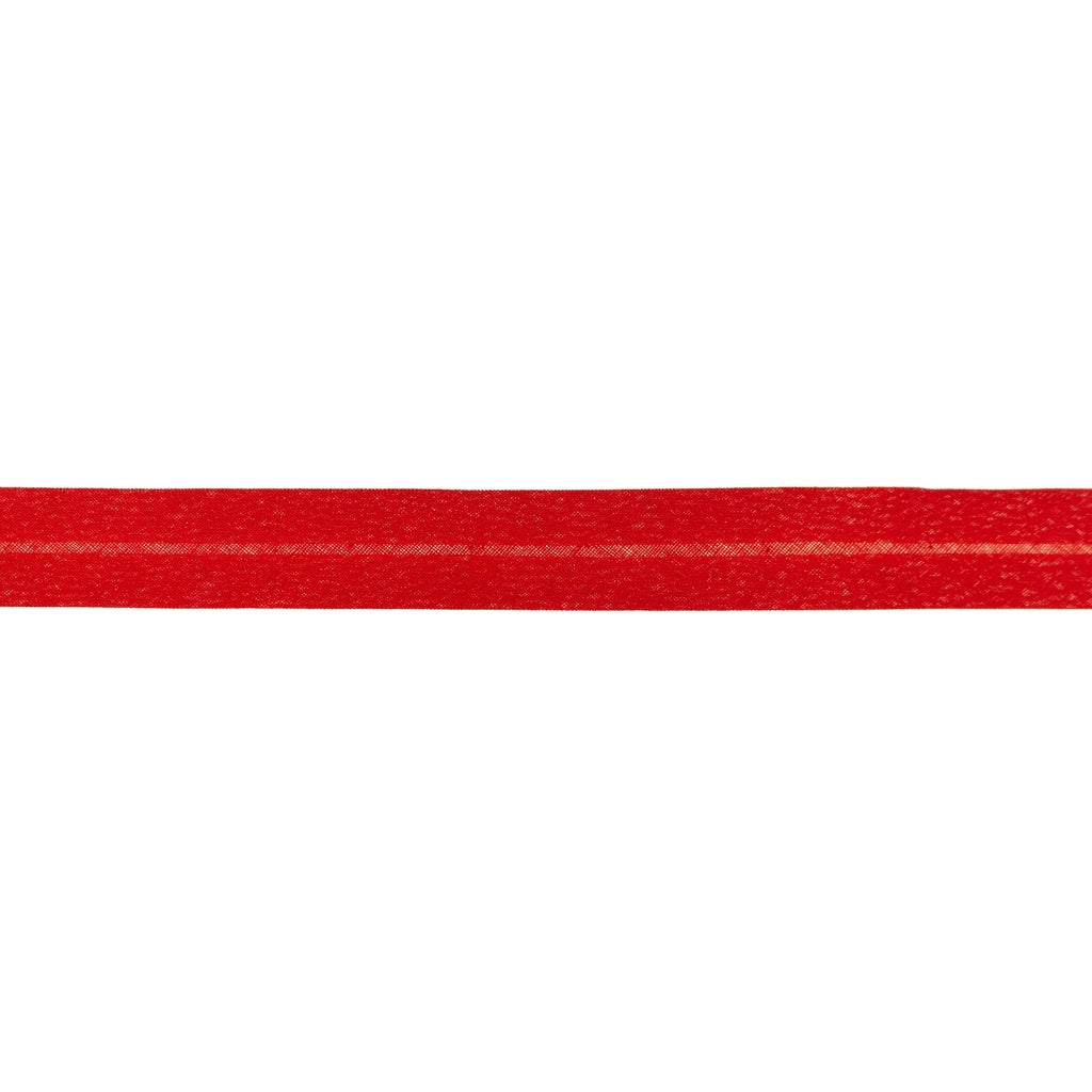 Red - 20mm single-fold cotton bias tape