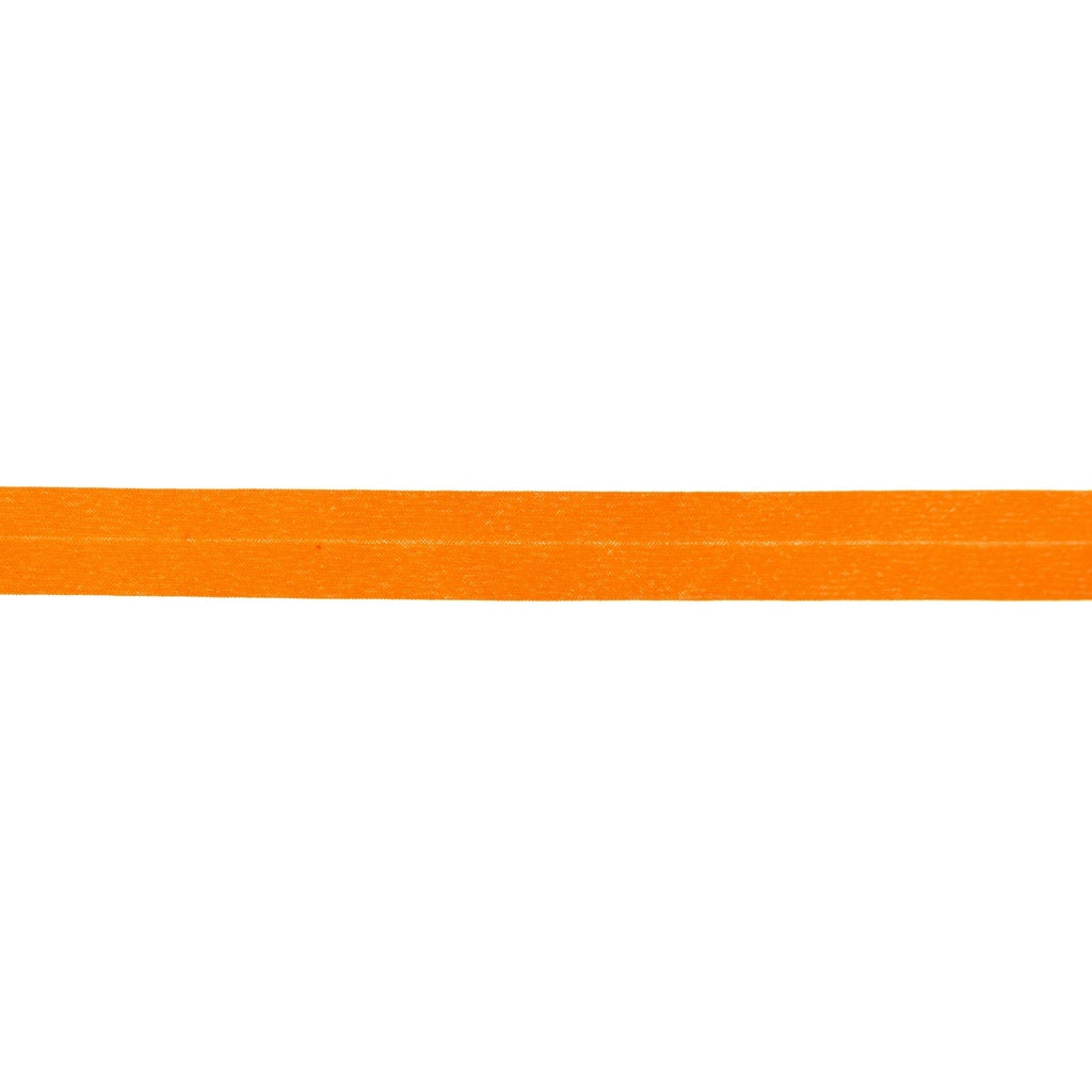 Orange - Biais de coton 20mm simple pli