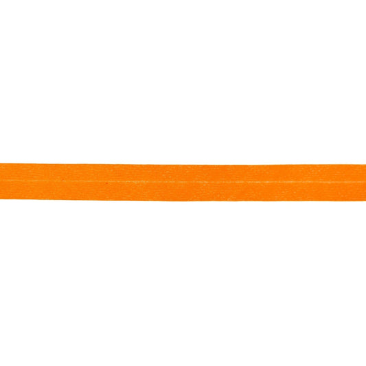 Orange - Biais de coton 20mm simple pli