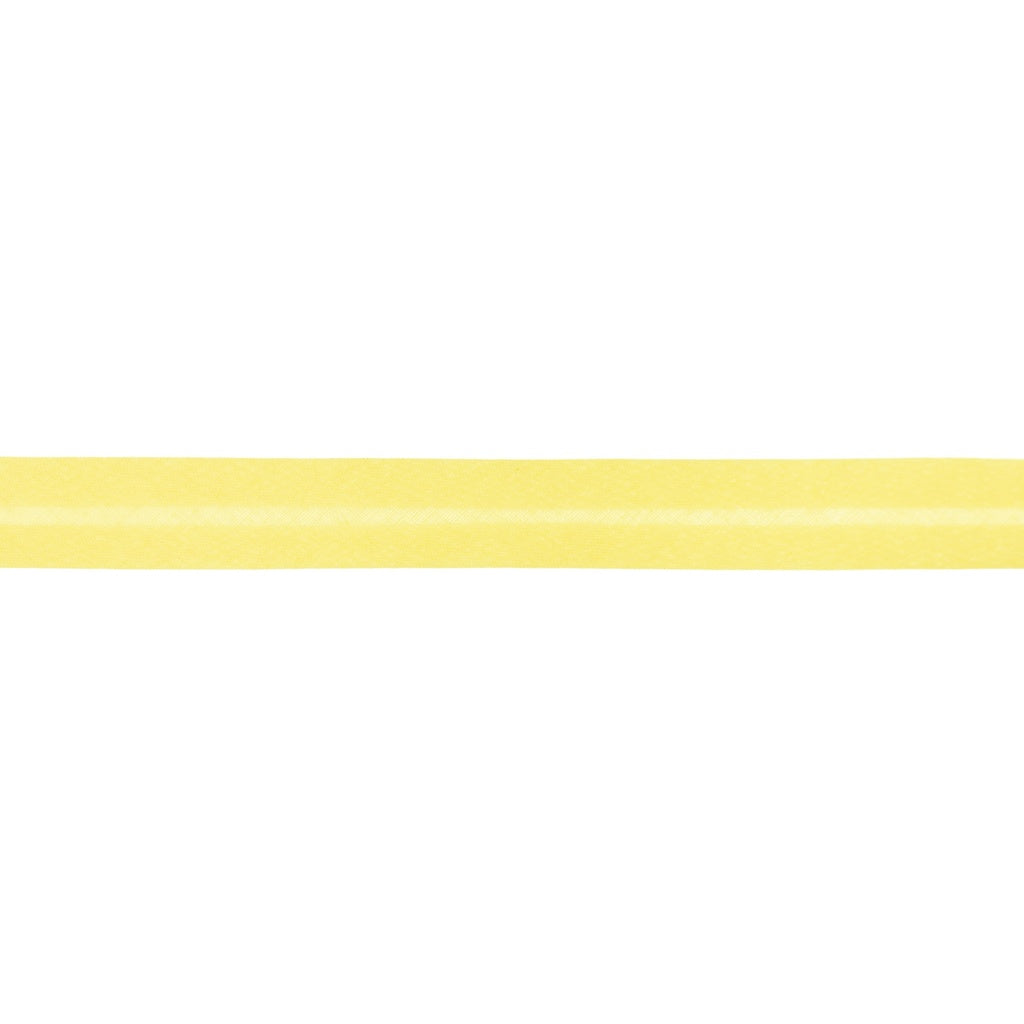 Jaune clair - Biais de coton 20mm simple pli