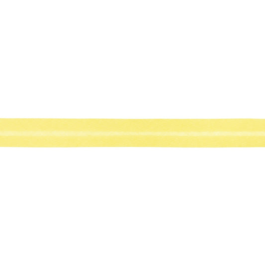 Jaune clair - Biais de coton 20mm simple pli