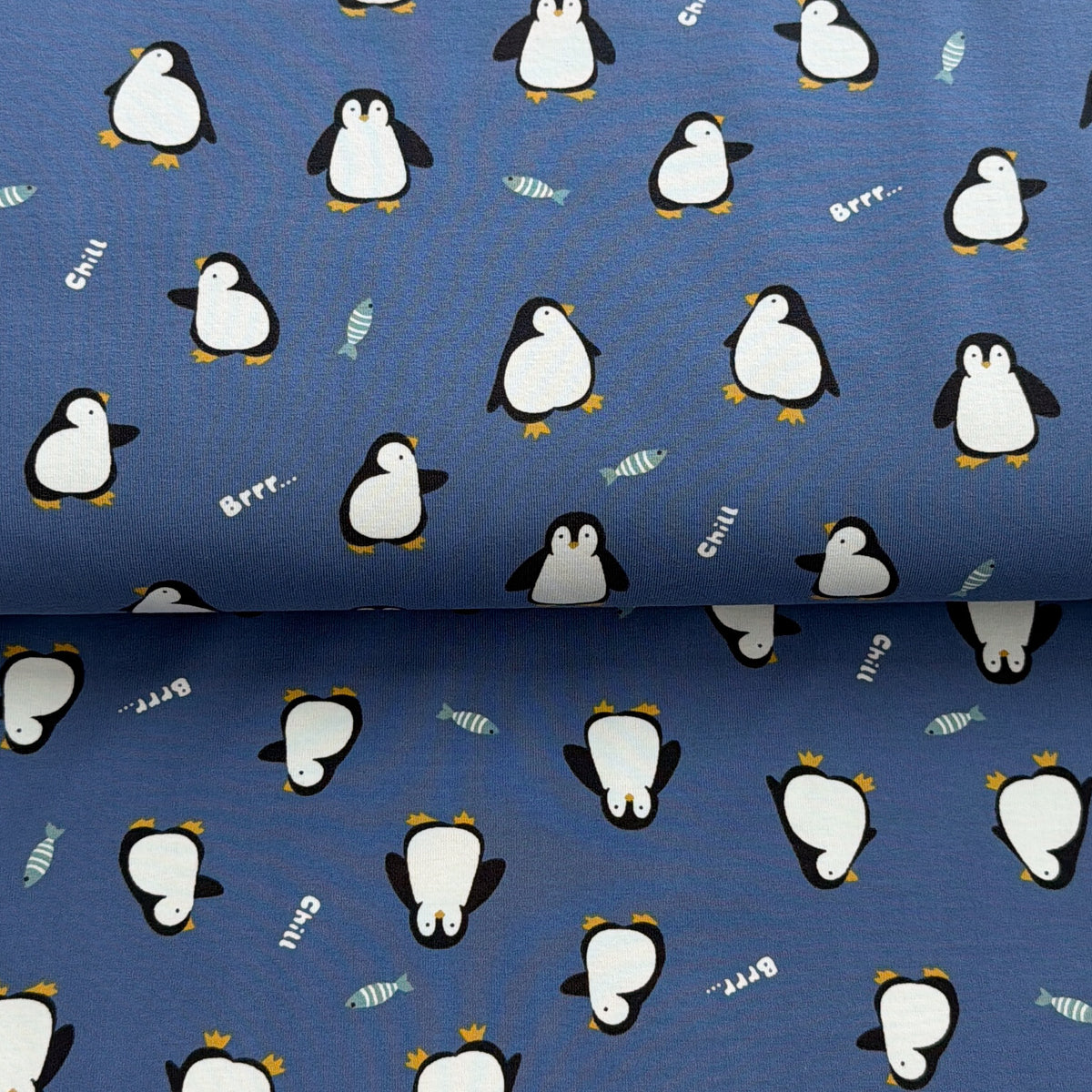 Penguin blue - Printed Jersey