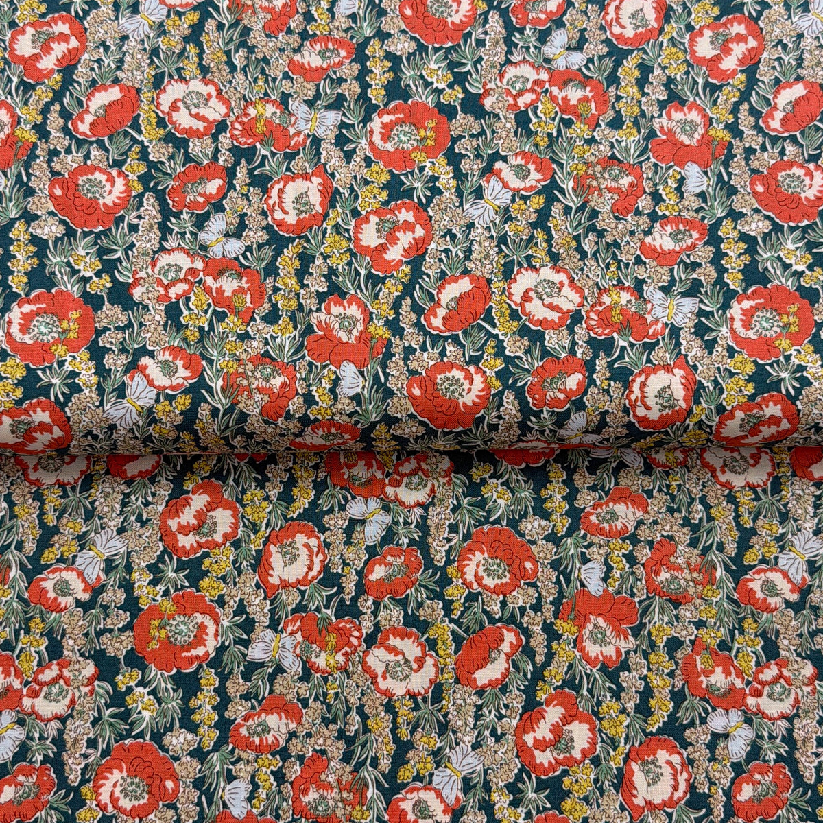 Poppy Breeze A - Liberty Fabrics - Coton à courtepointe