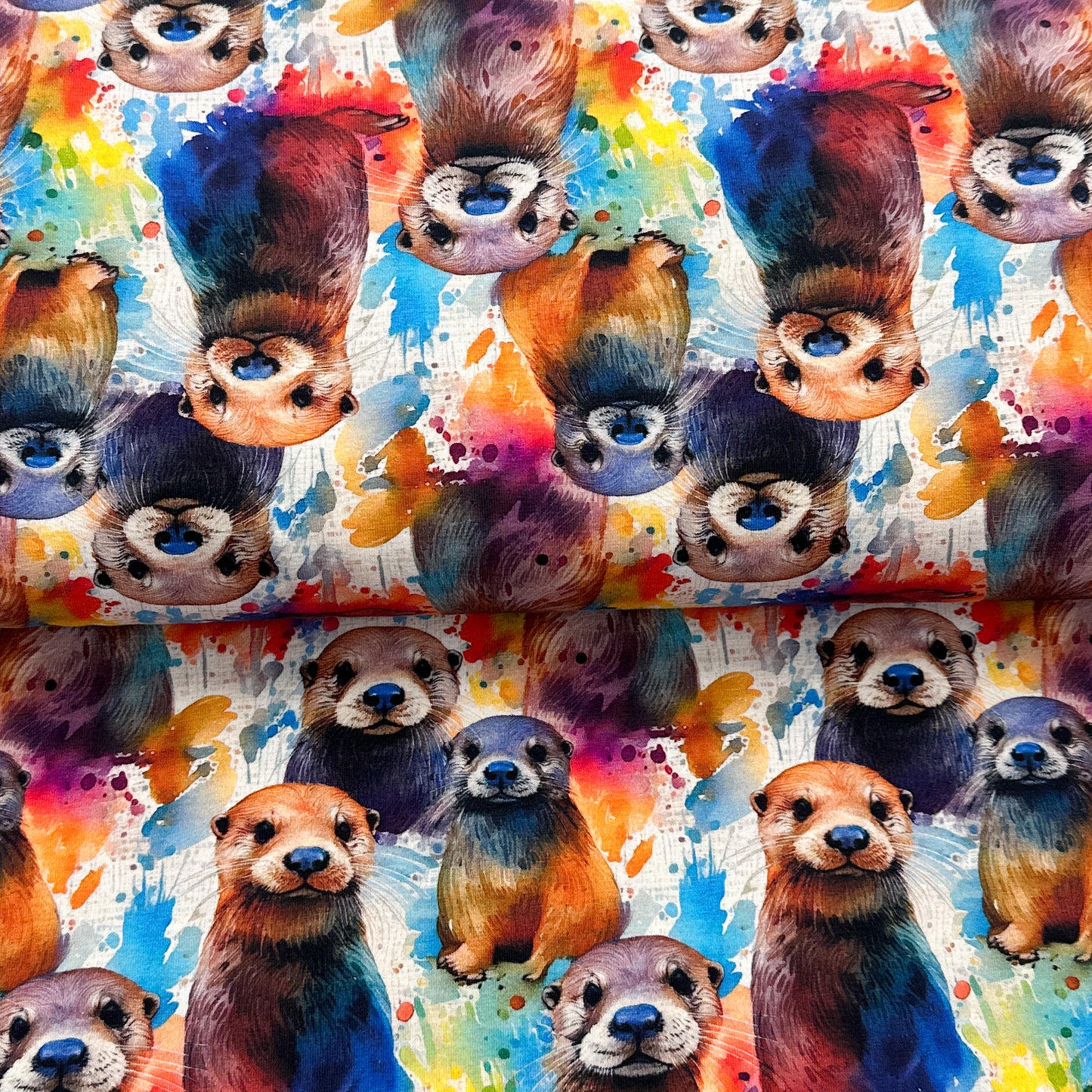 Colorful otters - NON NON OUI - Printed jersey