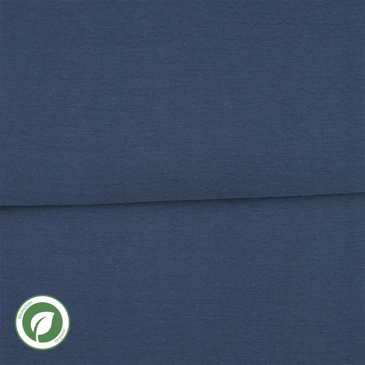 Indigo - Bord côte (ribbing) biologique