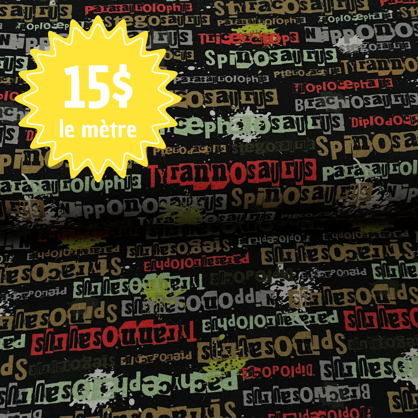 Red Dinosaur Names - Printed Brushed Fleece