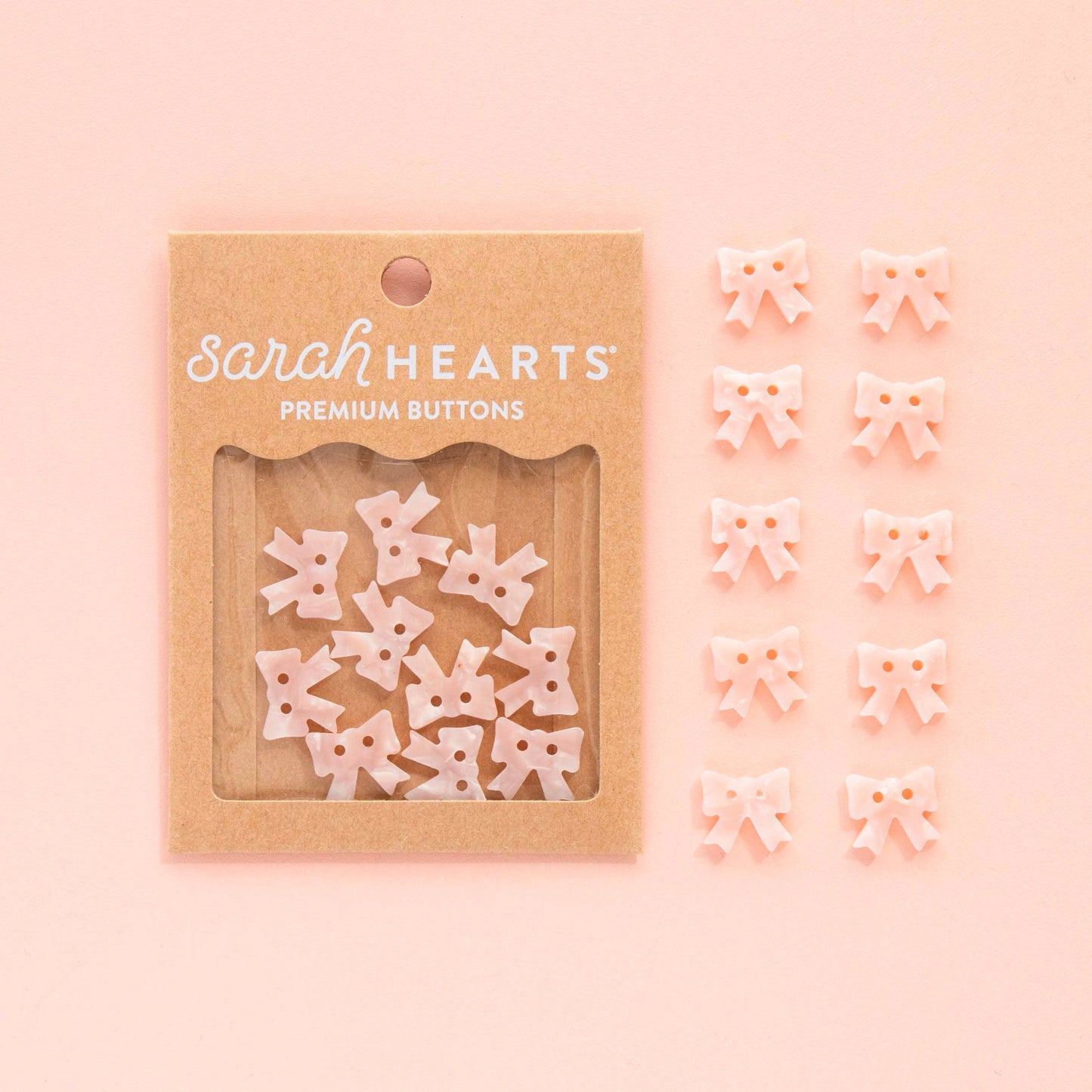 Boutons Petits Nœuds Roses 5/8"