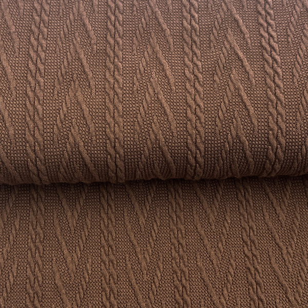 Caramel - Tricot maille torsadé