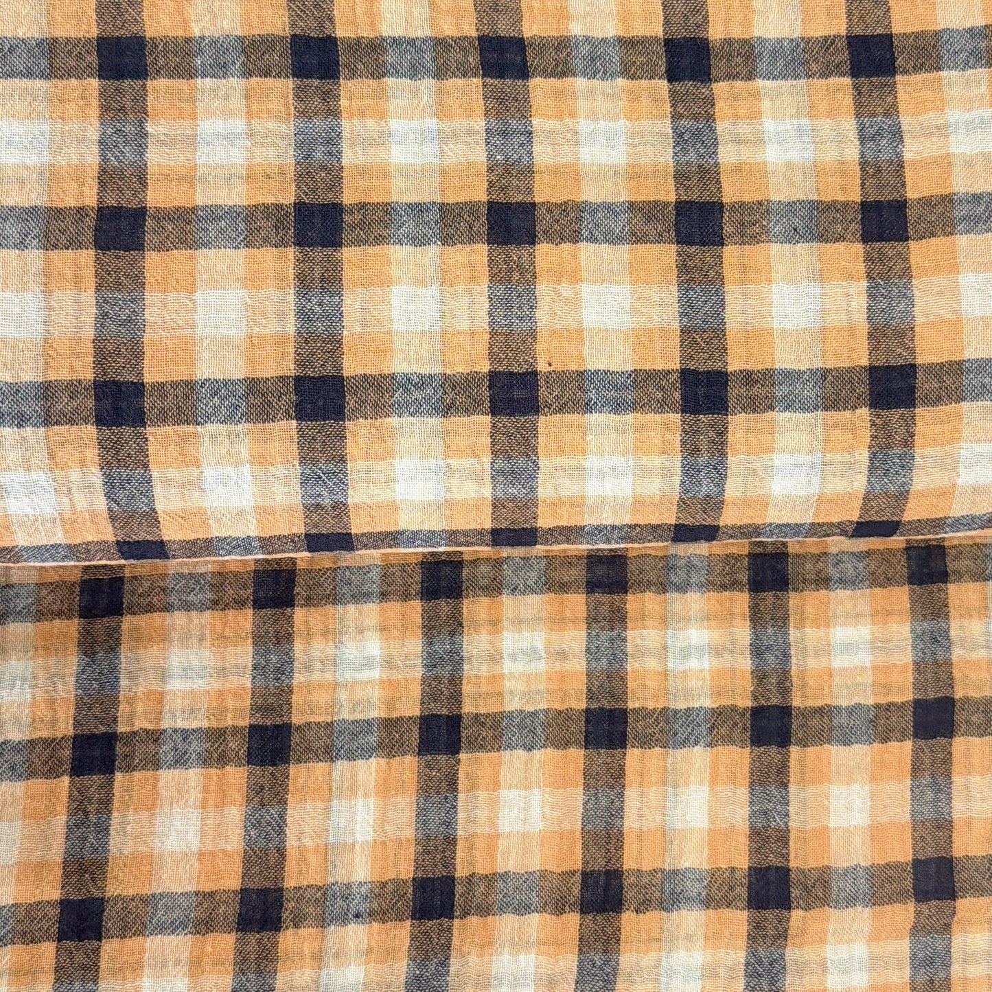 Beige tiles - Reversible cotton muslin