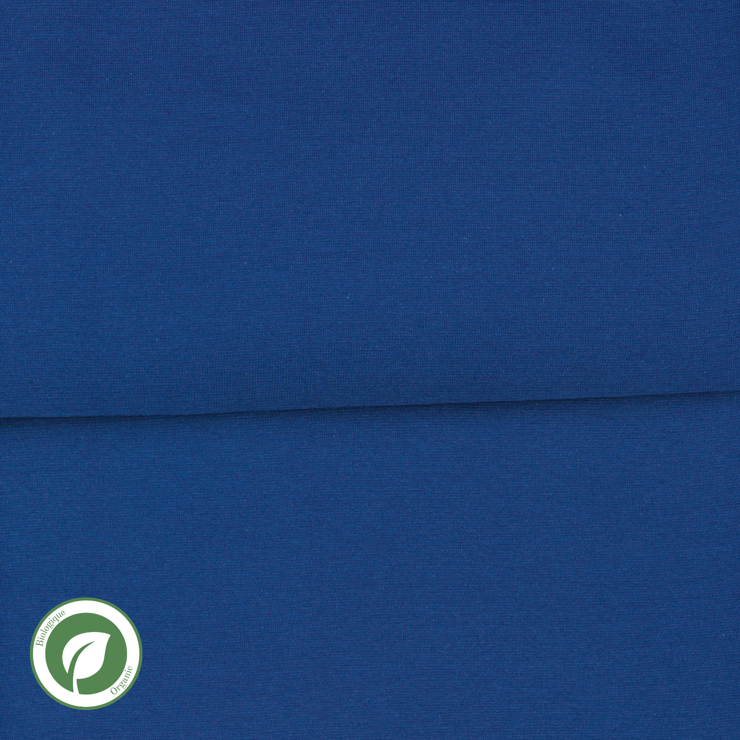 Bleu électrique - Bord côte (ribbing) biologique
