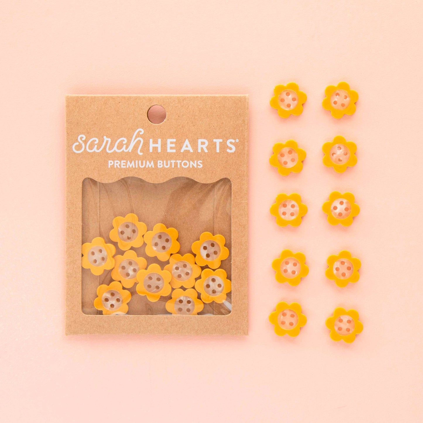 Boutons Petits Marguerite Jaune 5/8"