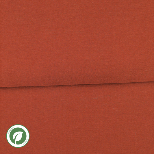 Orange brûlé - Bord côte (ribbing) biologique