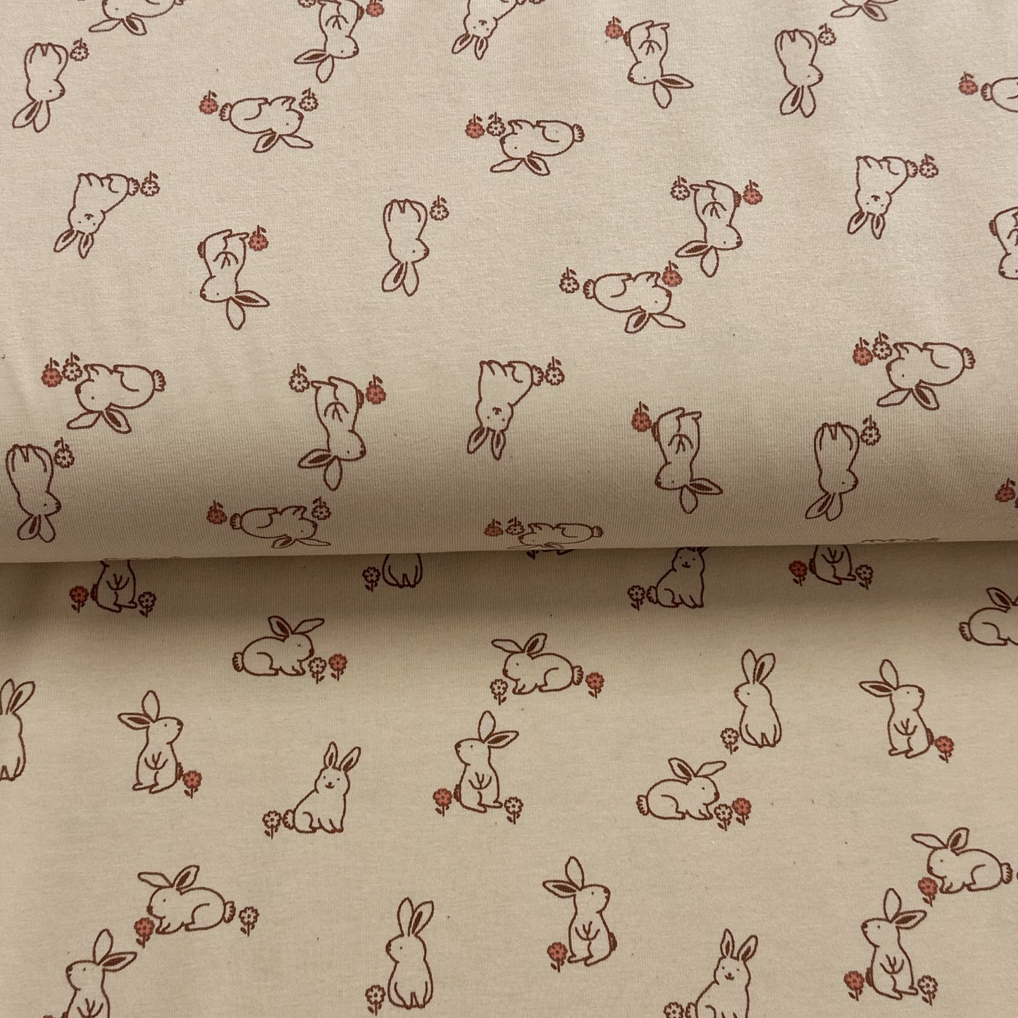 Petits lapins - Jersey imprimé biologique