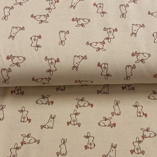 Petits lapins - Jersey imprimé biologique