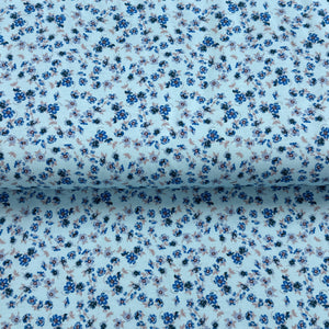 Milles fleurs bleu - Jersey imprimé