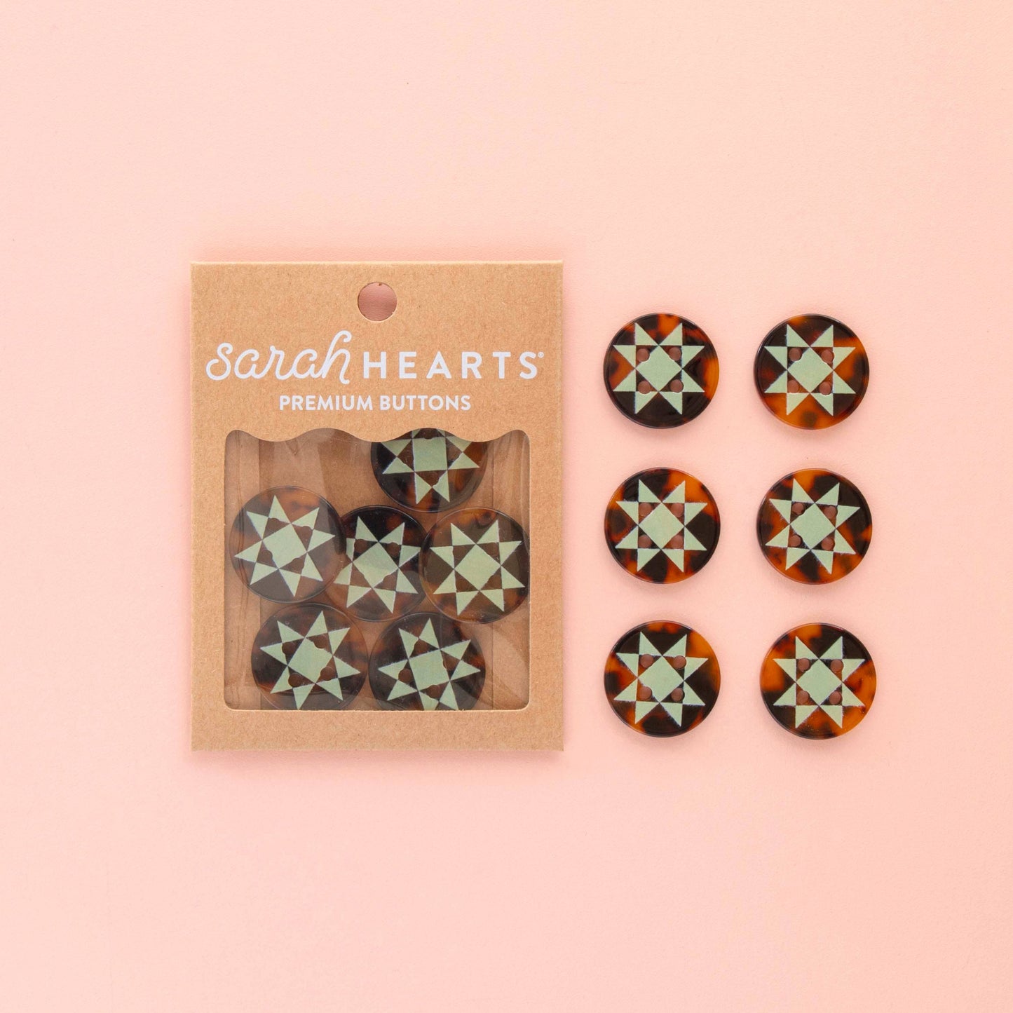 Boutons Étoile de Quilt Grands 1"