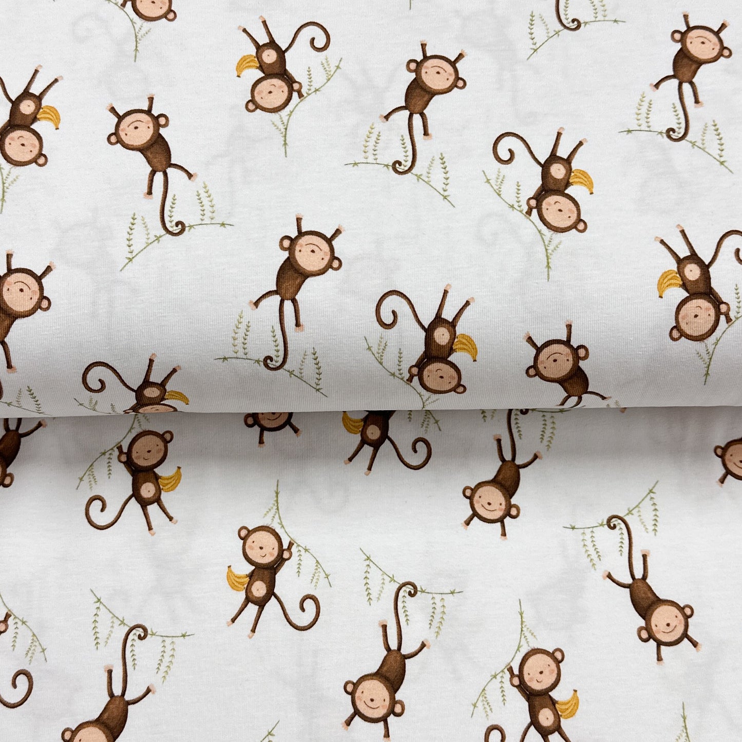 Singes - Jersey imprimé biologique