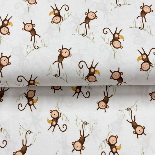 Singes - Jersey imprimé biologique