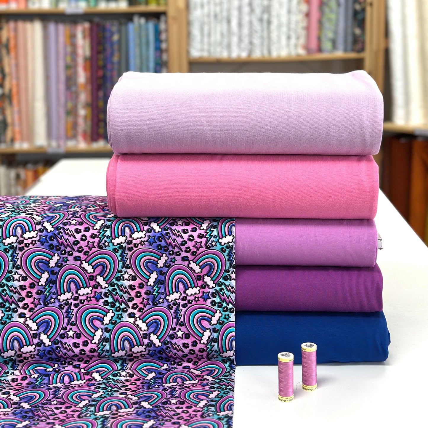 Rainbow and pink leopard - NON NON OUI - Printed jersey