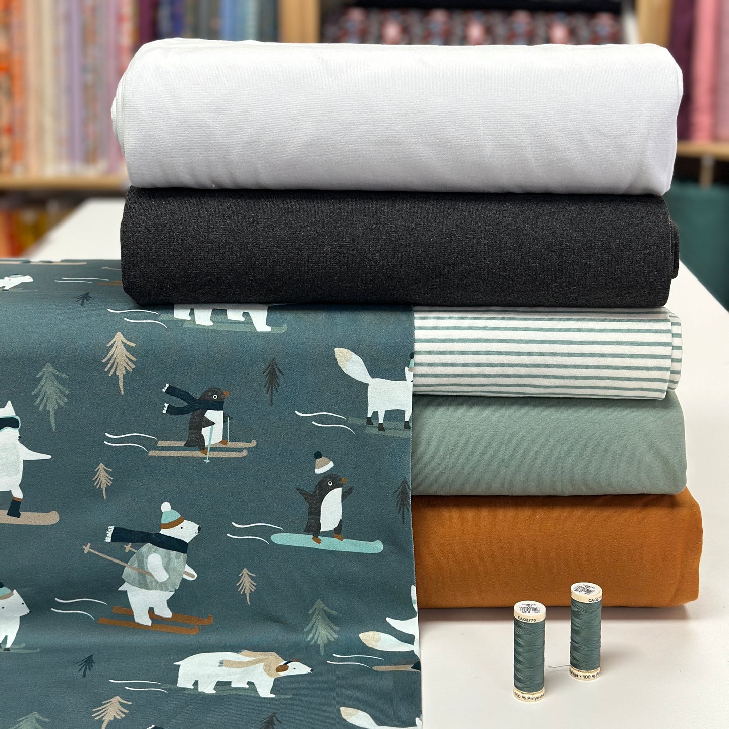 Sport hivernal - French Terry imprimé digital