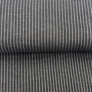 Ligné gris - Mousseline de coton teint sur fil