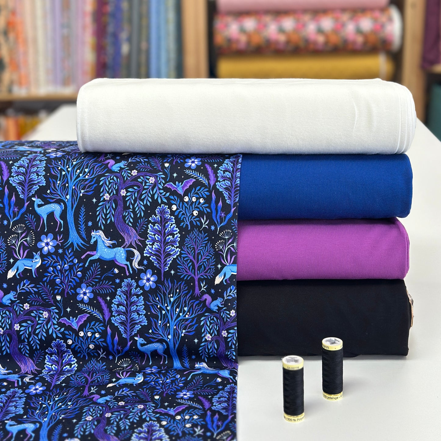 Forêt mystique - French Terry imprimé digital