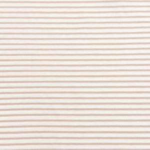 Ligné beige et blanc 5 mm - Jersey ligné