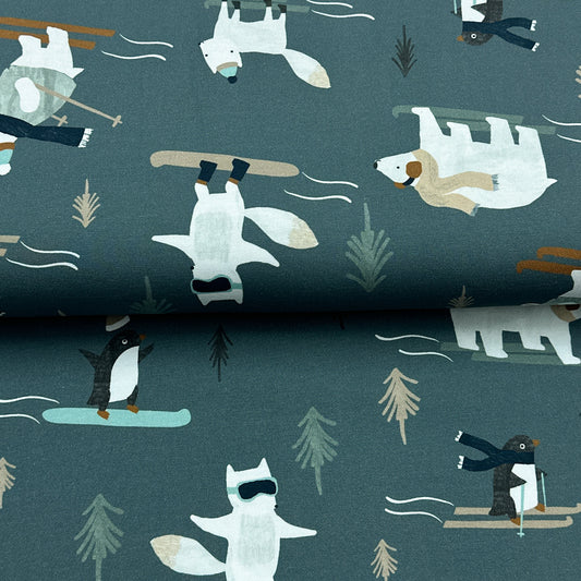 Sport hivernal - French Terry imprimé digital