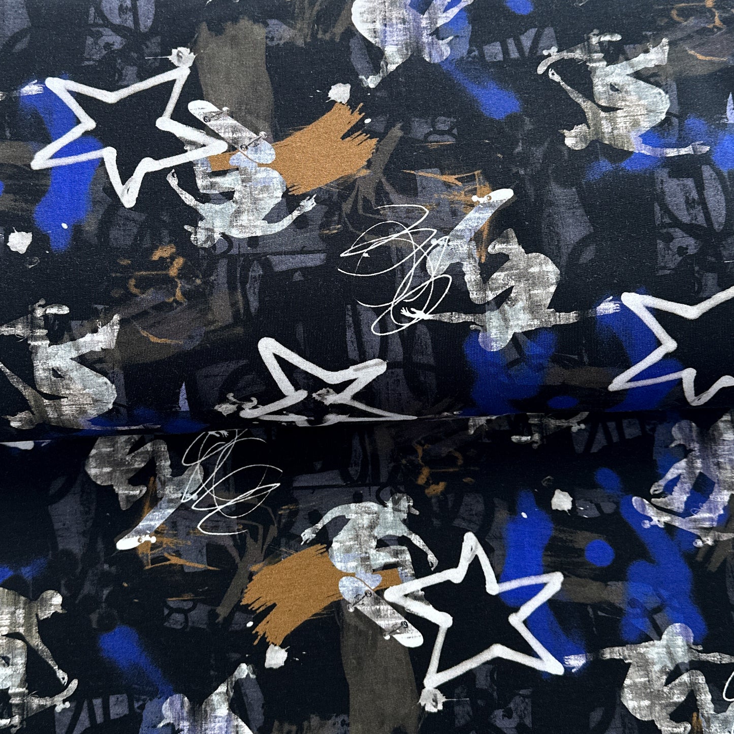 Graffiti noir - French Terry imprimé digital