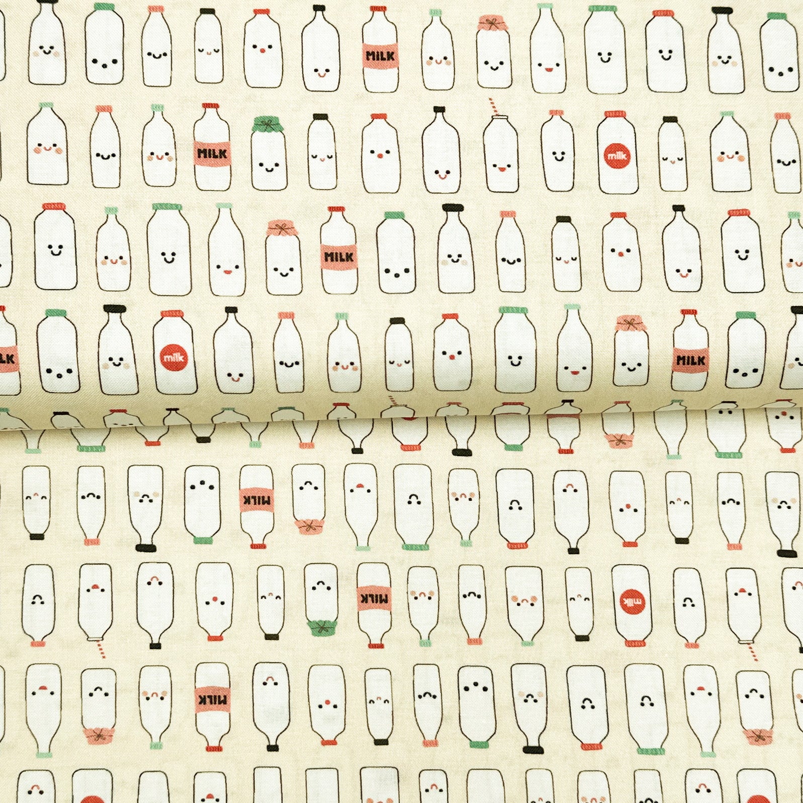Ivory milk - Printed quilt cotton