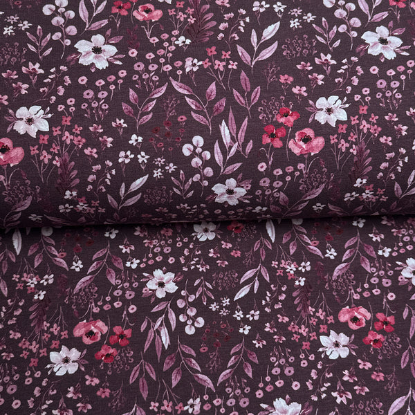 Jardin mauve - French Terry imprimé