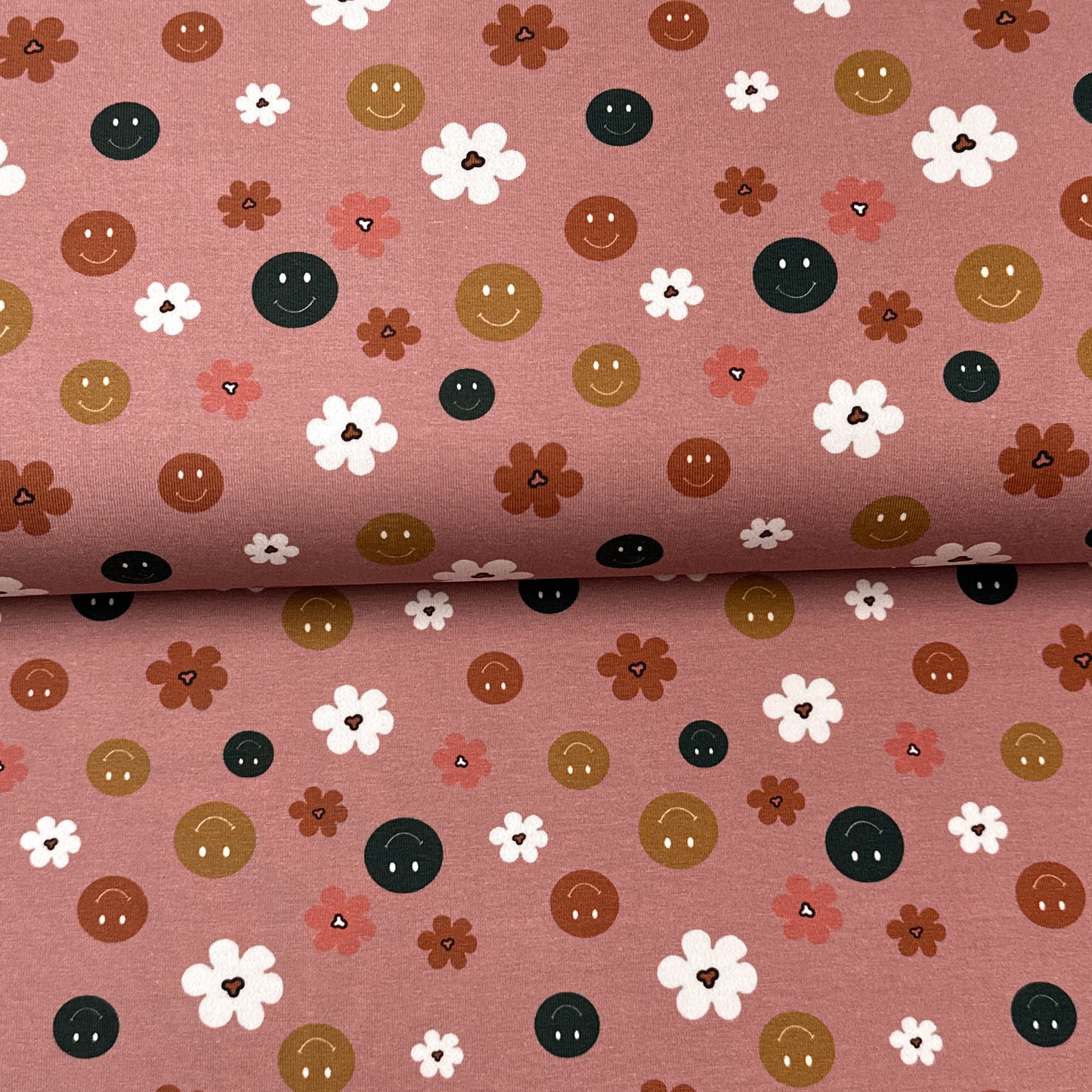 Sourires rose - NON NON OUI - French Terry imprimé