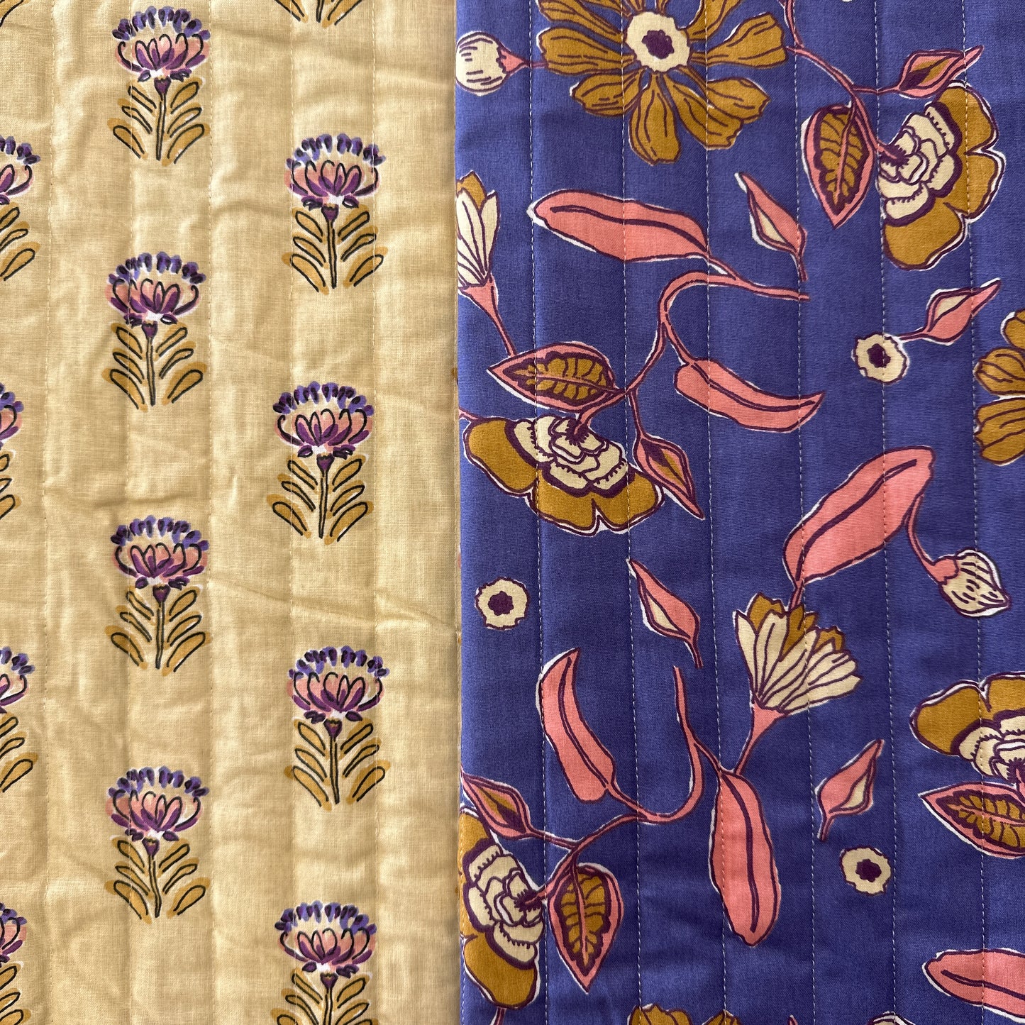 Pooja - Coton matelassé vertical réversible