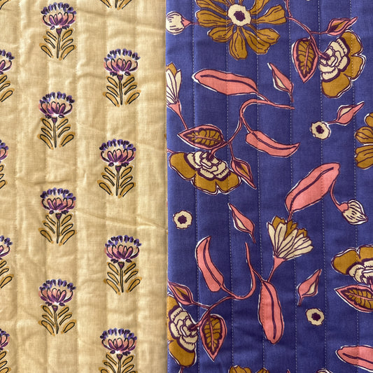 Pooja - Coton matelassé vertical réversible