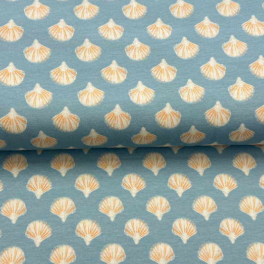 Coquillages bleu - NON NON OUI - Jersey imprimé