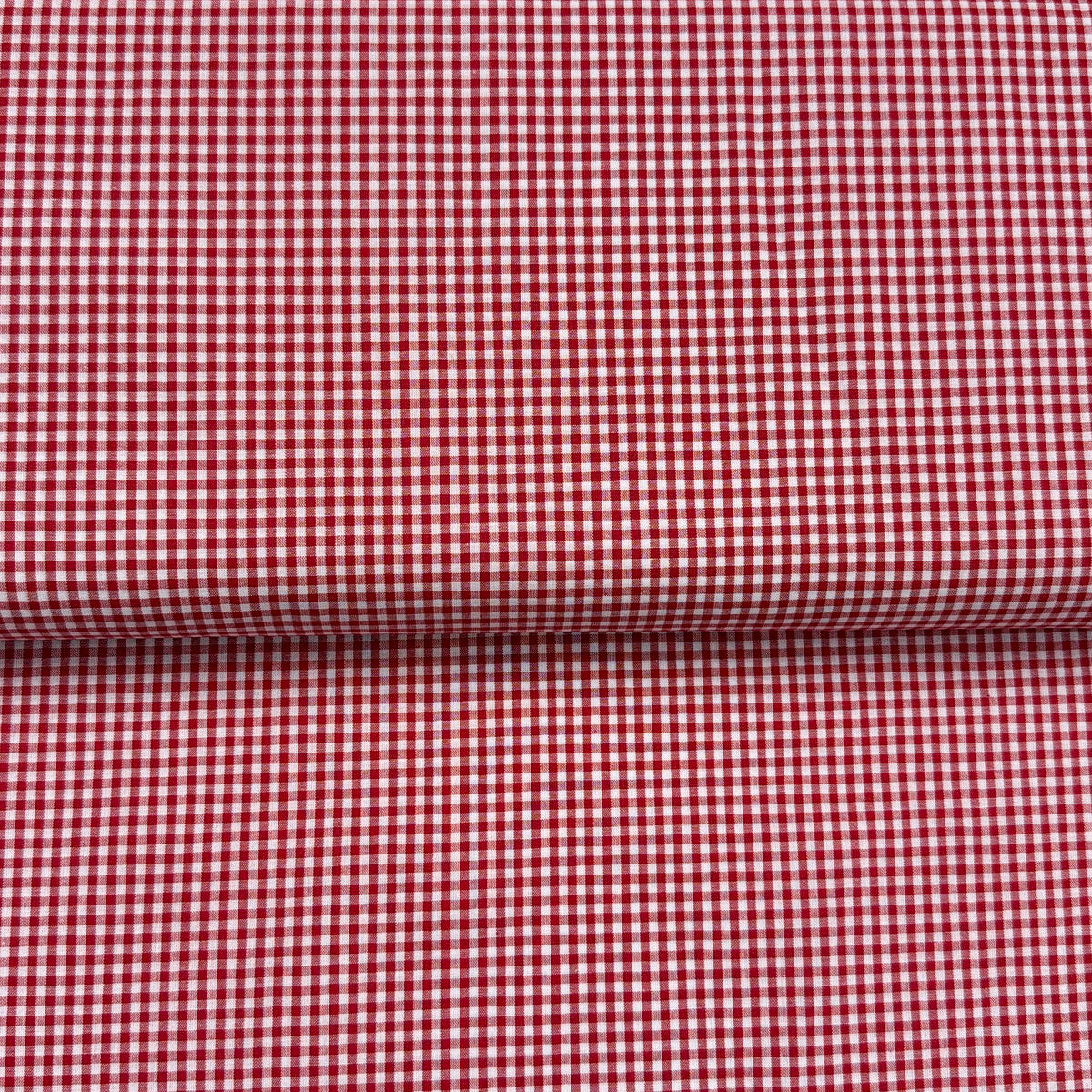Rouge - Popeline à carreaux 2,7mm