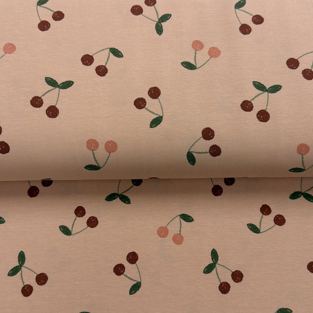 Cerises rose - Jersey imprimé