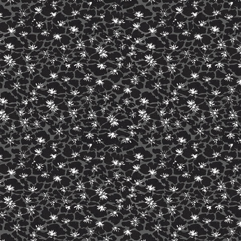Couverture efflorescente coal - Art Gallery - Coton imprimé