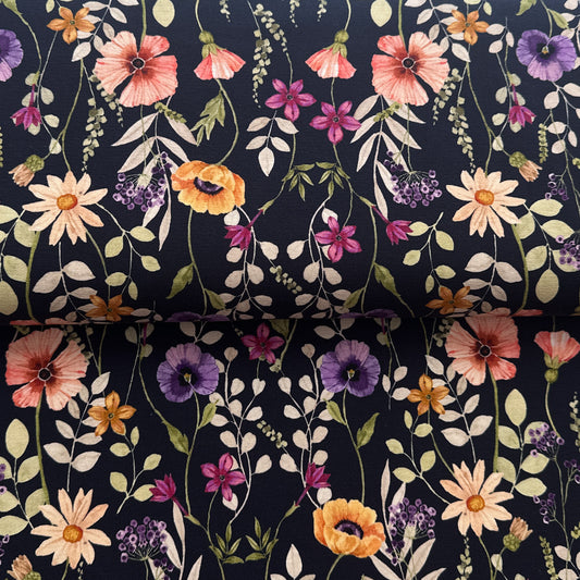 Fin de rouleau 16 cm - Jardin de fleurs - Jersey imprimé digital