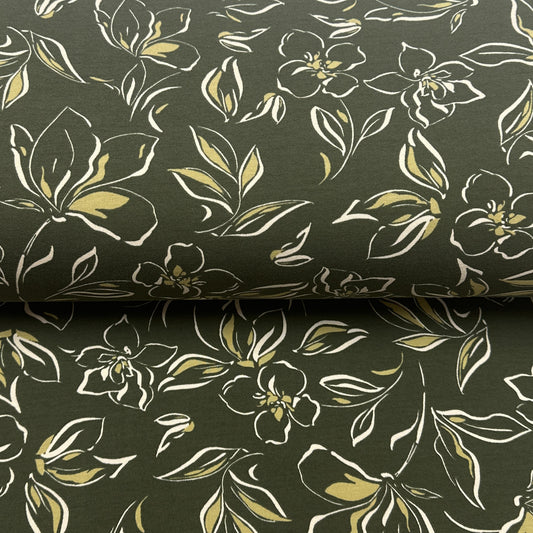 Silhouettes de fleurs - French Terry imprimé