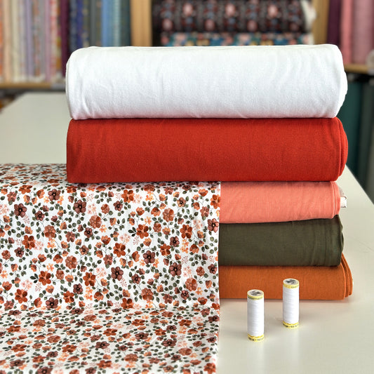 Bouquet de douceur - Jersey imprimé biologique